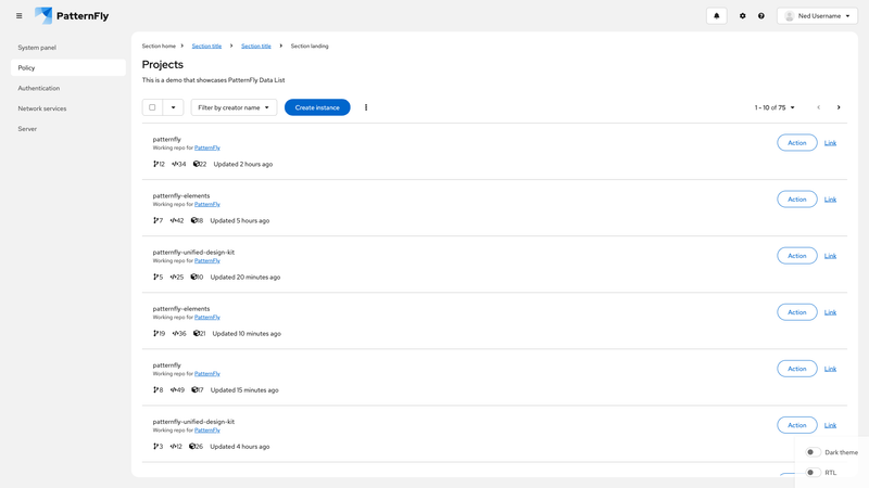 Static bottom pagination screenshot
