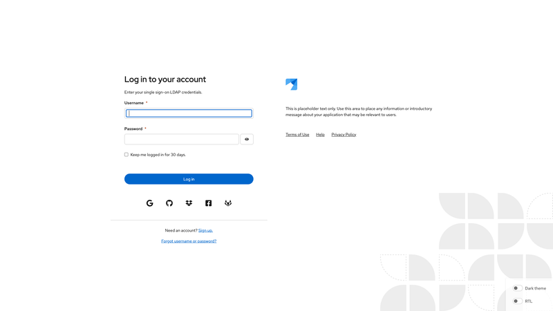 Show/hide password screenshot
