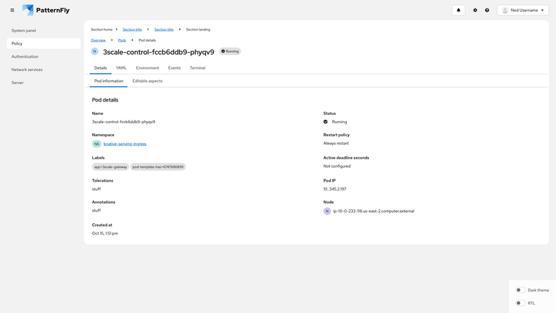 Open tabs with secondary tabs screenshot