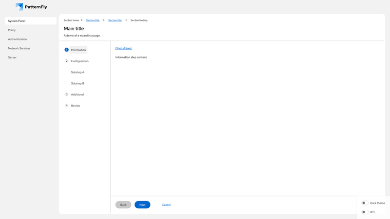 In page, with drawer screenshot
