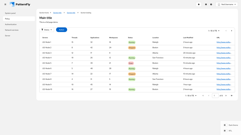 Static bottom pagination on mobile screenshot
