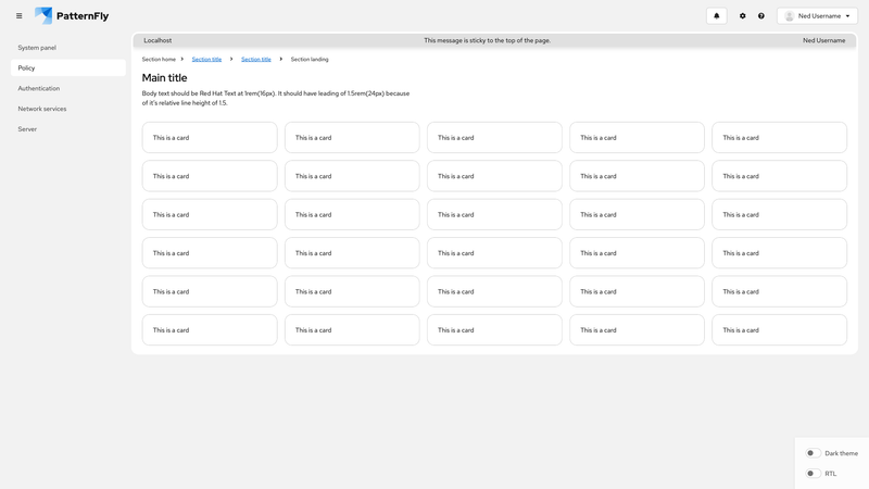 Basic sticky banner screenshot