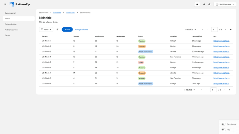 Column management with draggable screenshot
