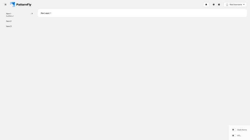 Drilldown nav screenshot