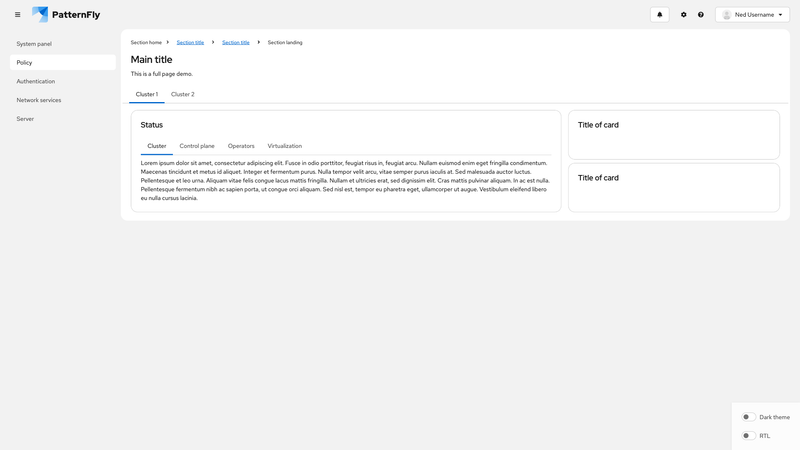 Nested tabs screenshot