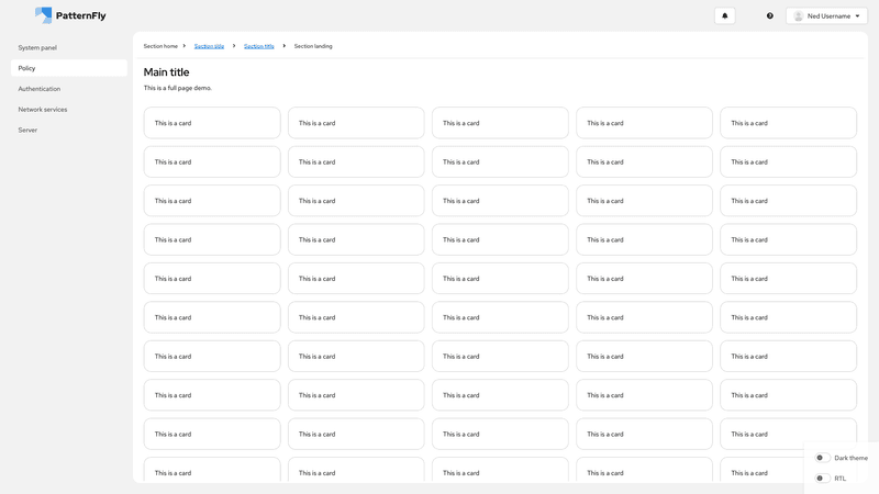 Sticky section breadcrumb (with breakpoints) screenshot